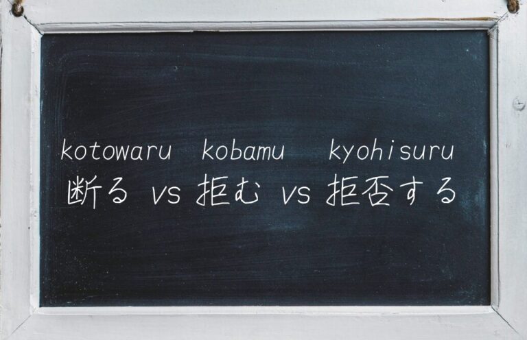 日本語学習ブログのサムネイル画像 - 日本語の動詞「断る」vs「拒む」vs「拒否する」